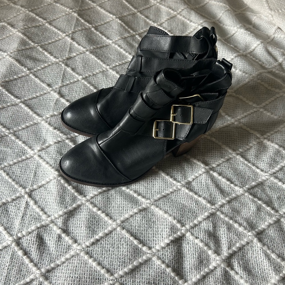 Black Heeled Ankle Boots